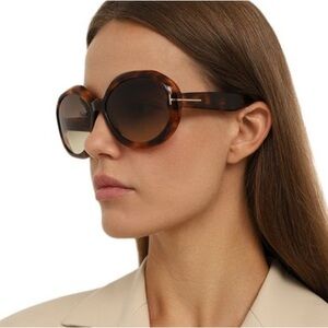 NEW TOM FORD GEORGIA-02 TF1011 52B OVERSIZED WOMEN SUNGLASSES TOM FORD FT1011